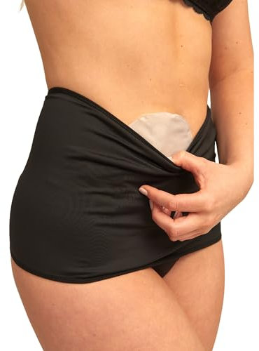 SIIL Stoma Bandage schwarz, Stomabeutel überzug mit Innentasche für stoma träger, Stoma Gürtel Damen und Stoma Cover für Ileostoma & Kolostoma: Komfort und Stil für Damen