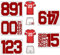 34 Pieces Iron on Numbers T-Shirt, 8 Inch & 2 Inch Heat Transfer Iron on Numbers 0 to 9 for Team Uniform Sports T-Shirt Hats Jersey Football Basketball Baseball (1 Set Red)
