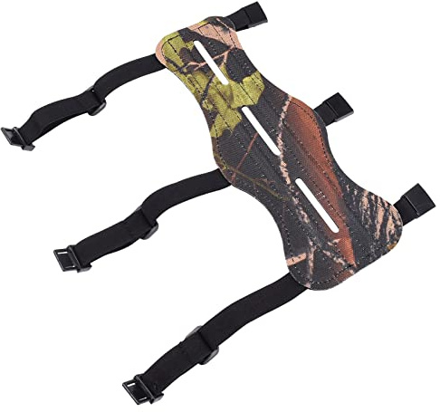 Archery Arm Guard Arms Protector Soft Armguard with Adjustable Straps | Soft archery arm guard with adjustable 3-straps. Protects arm from bowstring slap.For youth, adults & recurve compound bows