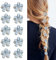 10 PièCe Mini Pinces à Cheveux en Diamant, Petites Pinces à Cheveux Pinces à Cheveux Pour Femmes,Filles,Mini Pinces à Cheveux Douces Pinces à Cheveux pour Quotidien,FêTe,Mariage (Bleu)