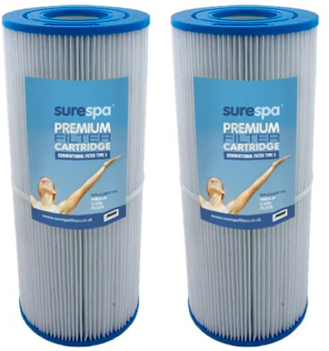 Surespa 2 filtri per vasca idromassaggio, sostituisce Unicel C4326, Pleatco PRB25-IN, Filbur FC-2375, SC704, Darlly 42513, Magnum RD25. Filtro per vasca idromassaggio tipo 5 (materiale filtrante