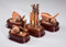 eberin · Golf-Pokal, Resinfigur Golf Eisen, Bronze, mit Wunschtext, Größe 10 cm