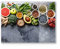 DEQORI Schneidebrett aus Glas | groß 40x30 cm | Motiv Auswahl an Superfood | Design Schneideplatte für Küche | Frühstücksbrett antibakteriell & rutschfest | Glasplatte & Servierplatte