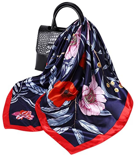 FAIRYGATE Bandana Gefühl Schal Halstuch Frauen Elegant Schal Business Tuch Scarf Bandana Taschentuch Ansatz Handgelenk Kopftücher Damenmode Accessoires 74023