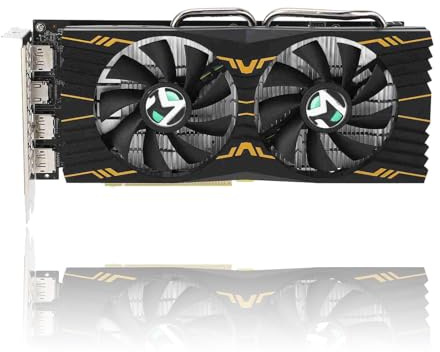 Dpofirs 6GB Grafikkarte, 6GB GDDR5 192Bit, DPx3/HDMI,PCIe 3.0 x16, Dual Fans, Gaming GPU