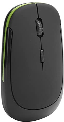 Bewinner Kabellos Maus 1600 DPI Optische Maus mit USB Nano Empfänger, für PC Laptop, Office Home, Ergonomisches Design, Leicht zu Tragen, Schwarz (Schwarz)