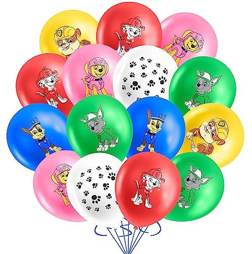 30PCS Paw Dog Geburtstag Deko, Paw Dog Latex Balloons, Paw Dog Luftballon, Kindergeburtstag Ballon Set, für Paw Dog Kindergeburtstag
