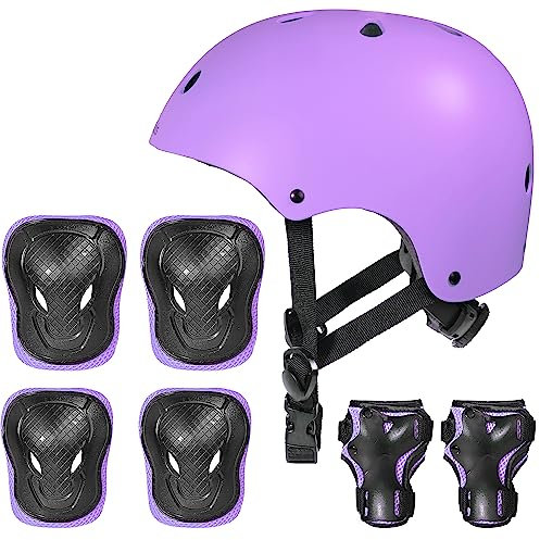 Nomady Kids - Casco Infantil con Protecciones - Niños 2 a 10 años (M (6-10 años), Morado)