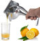 Exprimidor de limón de aluminio, exprimidor manual de cítricos, exprimidor de mano resistente para naranjas, granadas, pomelos