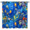 YUANZU Ozean Vorhänge Fische Koralle Tier Unterwasser Ösen Gardinen mit Blickdichte Vorhang Kälteschutz Blackout Curtain Kinderzimmer Schlafzimmer Verdunkelung Fenster, 2 Stück, H 160 x B 106 cm