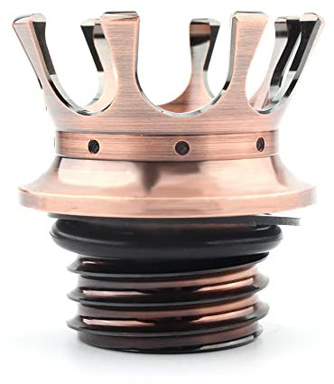 Baceyong 1 Stück Motorrad Tankdeckel, Tankabdeckung Crown King Crown Gas Cap Kompatibel mit Ha-rley XL883/1200/48/72, Bronze