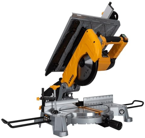 VITO - Sega circolare combinata 1800W 2in1 Disco a doppio taglio 250 mm Foro 30mm Taglio -45/45°