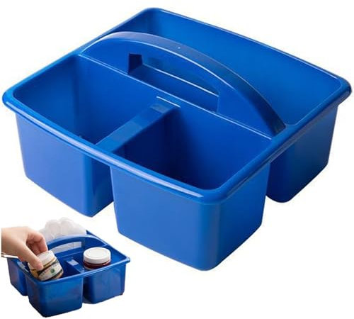 Caja de Almacenamiento con Asa para Herramientas de Limpieza de Plástico, Organizador de Caddy de Limpieza para Productos de Limpieza, Cubo para Transporte de Artículos de Limpieza Doméstica