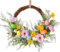 EXQUILEG Osterkranz mit Bunten Ostereiern, Ostern Osterei Dekokranz Künstliche Blumen Kränze Girlande Wandkranz Türkranz Osterdeko für Tür Wand Fenster Frühling Deko (C)