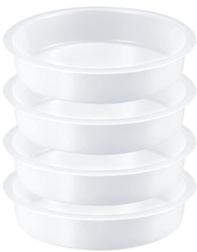 eurNhrN Bird Water Feeders 4Pcs Bird Bath Bowl 7.3'' Dia. Transparent Bird Water Bowl Decorative Bird Feeding Station Tray Replacement for Small Wild Bird Feeders