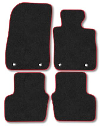 Mazda CX-3 (2015-2021) Carpet Car Mats | Red Edge Trim Tailored Fit Floor Mats Full Coverage Protection Accessories Easy Clean Anti Slip Made in the UK