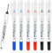 30mm Waterproof Deep Reach Markers 6 pcs - Deep Hole Marker Pens Long Head Fine Nib Marker for Carpenters Builders Permanent Marking of Hard To Reach Areas (Black Blue Red)