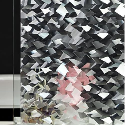SYLUOQP Fensterfolie Privatsphäre für Glas Badezimmer Fenster Privatsphäre Film Anti UV Static Cling Fenster Glas Aufkleber für Haus Büro,50x200cm