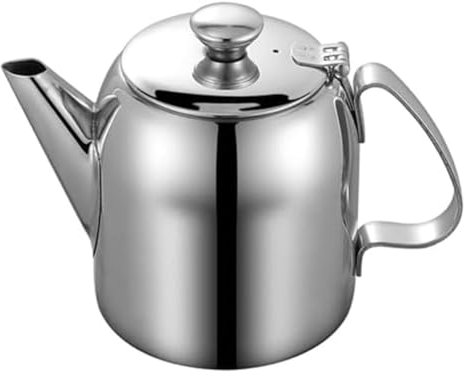 Ksrnsne Stainless Steel Teapot Spill-Proof Metal Teapot Tea Kettle 20 Oz with Short Straight Spout Cold Water Jug Coffee Kettle