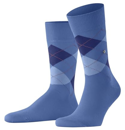 Burlington Herren Socken King M So Baumwolle gemustert 1 Paar, Blau Marina 6884, 40-46