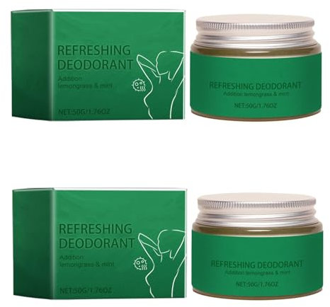 Deocreme lemongrass & mint - ohne Aluminium I Effektiver Schutz gegen Schweißgeruch mit Natron, Sheabutter und Jojoba-Öl I Für Damen und Herren I Für alle Hauttypen I Vegan (1)