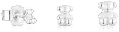 TOUS Bold Bear Collection Ohrringe aus Sterlingsilber für Damen, 3 Stück, 4,5 bis 6 mm
