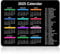 Dapesuom 2025 Calendar Mouse Pad, Computer Mousepad with Stitched Edges for Wireless Mouse, Waterproof Mouse Mat with Non-Slip Rubber Base, Ergonomic Mouse Pads for Gaming, 9.8 x 7.8 in, Holidays