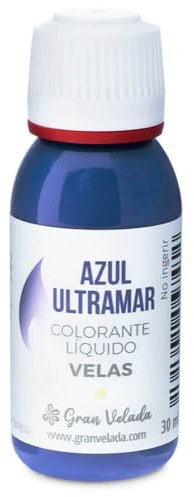 Gran Velada - Colorante Líquido para Velas Azul Ultramar 30 ml | Pigmento de Calidad | Ideal para Velas Artesanales | Fácil de Usar