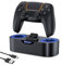 NEWDERY Station de charge pour manette PS5, station de charge rapide pour manettes PlayStation 5, support de charge de rechange pour manette PS5 et manette DualSense Edge – Noir