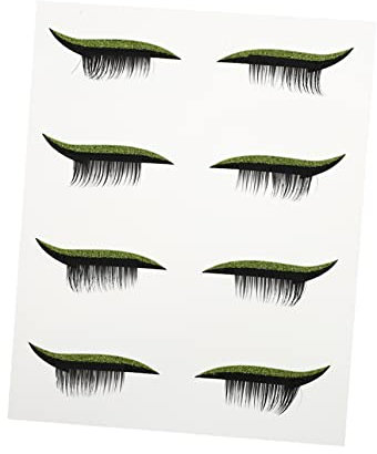 DRESSOOS 4paia Eyeliner Adesivo Con Strisce Per Ciglia Finta Per Halloween Cosplay e Feste