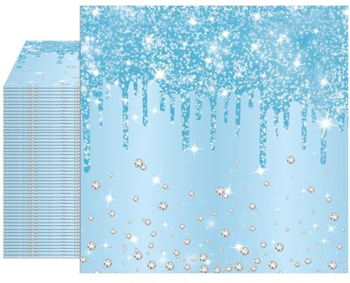 40PCS Light Blue Birthday decorations Blue Theme Disposable Party Paper Napkins Light Blue Napkins for Men Women Birthday Baby Shower Picnic Cocktail Party Supplies