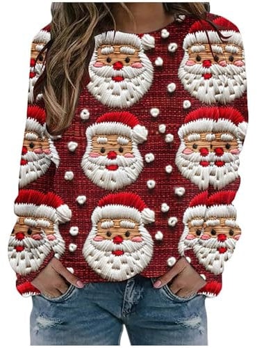 Yinguo ugly christmas jumpers,3/4 sleeve sweater women fluffy hoodies hooded jumpers for women uk v neck sweater women textured sweatshirt jumper dress knit tops for women uk plus size jumpers 3