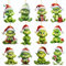 Weihnachtsdekorationen,12Pcs Grin-ch Weihnachtsschmuck, Elf Weihnachtsdekorationen, 2D Acryl-Hängende Ornament Weihnachtsbaumschmuck, Grünhaariges Monster Xmas Decor für Zuhause, Feiertage, Partys