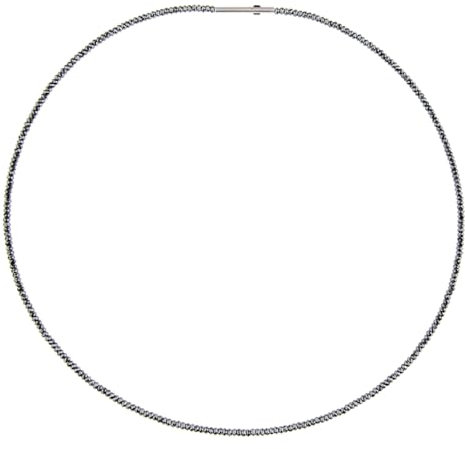 Ernstes Design Collier Halskette K850 Edelstahl Hämatit