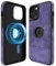 COODIO Logo-View Custodia in Pelle per iPhone 14 PRO Max 6,7 Pollici, Cover Magnetica Compatibile con MagSafe, Custodia Sottile e Creativa, Viola