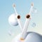 [2-in-1 Vibration mit Munddusche] 2025 Starke Reinigung RANVOO Bubble elektrische Zahnbürste/Electric Toothbrush, entfernt 100% Plaque, 3 Tagen weißere, Zahnfleischpflege, 60 Tage Akku, Geschenk, Weiß