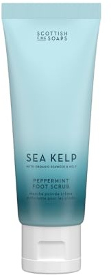 Scottish Fine Soaps Sea Kelp Peppermint Foot Scrub 75ml – Exfoliating Pumice Scrub with Peppermint Oil, Seaweed & Kelp for Soft, Smooth, Refreshed Feet