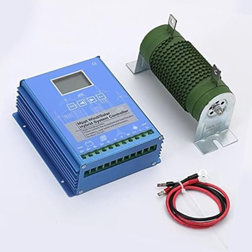 Regolatore di carica solare ibrido MPPT da 1600 W, con funzione di ricarica boost per generatore eolico da 1000 W e pannello solare da 600 W, regolatore di batteria da 12 V/24 V con carico di scarico