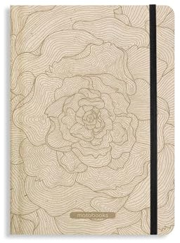 Matabooks – Nachhaltiges A5 Notizbuch/Tagebuch/Bullet Journal/Schreibheft/Notebook aus Süßgraspapier – Nari Farbe: Rose Gold (punktiert)