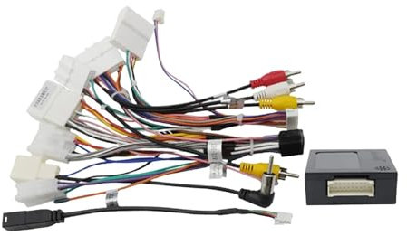 Radio-Kabelbaum, Canbus-Box, Auto-Stereo-Audio-Stromkabelbaum, Stromkabelanschluss, kompatibel für Toyota mit kompatibel für JBL-Verstärker