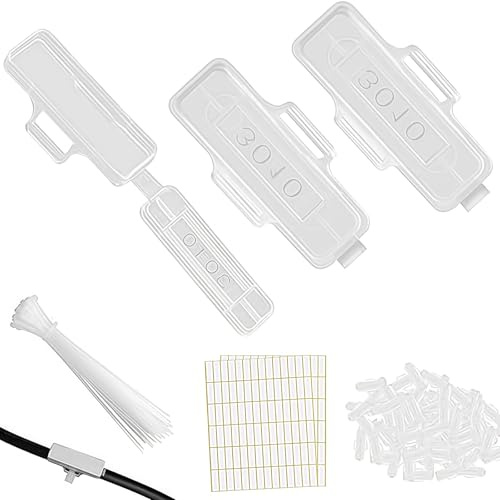 100 Stück Kabelbeschriftung Erkennungsbox Set mit 100 pcs Kabelbinder, Wasserdicht Transparent Kabeletiketten, Haftnotiz Kabelmarkierung für Organisieren Klassifizieren Markieren