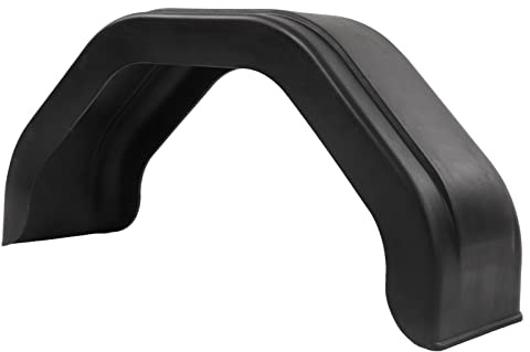 Hapivida Trailer Mudguard, schwarz, hochdichtes PE, 12 Zoll 13 Zoll Radmatschabdeckung für Achsschutz passend für Einachser Anhänger Wohnwagen Yacht ATV