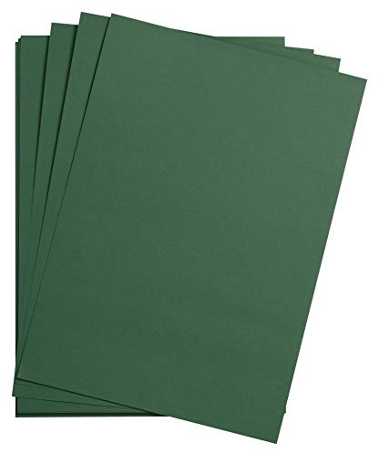 Clairefontaine 975379C Packung mit 25 Bastelkartons Maya, 185g, DIN A3, 29,7 x 42 cm, 1 Pack, antikgrün