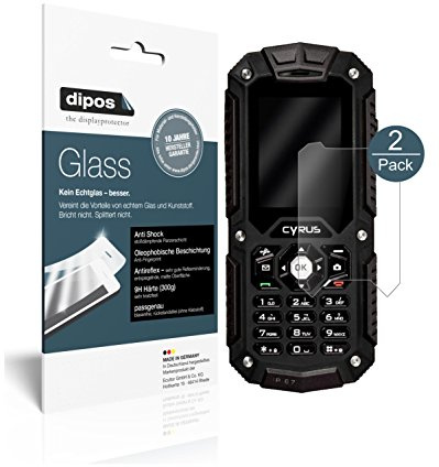 dipos 2x Displayschutzfolie 9H matt für Cyrus CM6