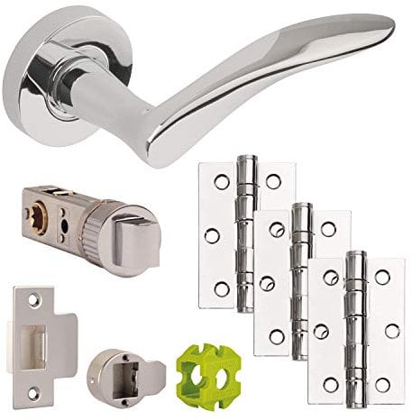Jigtech JTB72020 Vecta Door Pack-Latch, Polished Chrome
