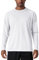 KEFITEVD Herren UV Shirt Outdoor Sonnenschutz Langarmshirt Polyester Funktionsshirt Sport Shirt Fitness Joggen Wassersport Performance T-Shirt Weiß S