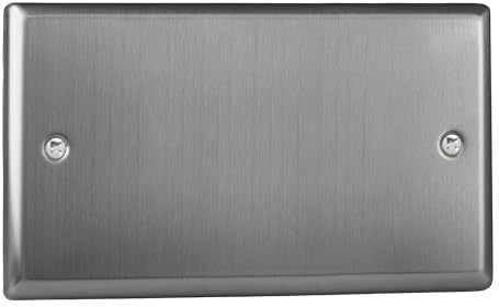 Varilight Double Blank Plate - Classic Brushed Steel, XTDB