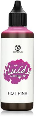 100 ml Fluids Alcohol Ink HOT Pink for Fluid Art and Resin, Pink