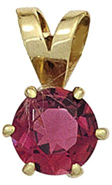 Jobo Damen-Anhänger aus 14 Karat 585 Gold mit rosa-farbenem Turmalin