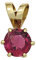 Jobo Damen-Anhänger aus 14 Karat 585 Gold mit rosa-farbenem Turmalin